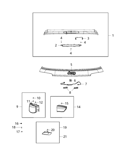 2019 Jeep Compass Lamp-Tail Diagram for 55112680AD