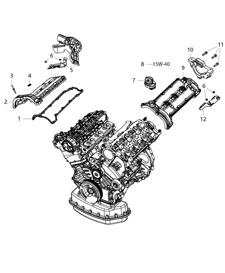 2016 Jeep Grand Cherokee Cylinder Head & Cover Diagram 3