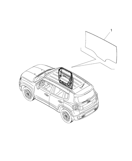 2015 Jeep Renegade Front Door Glass Diagram