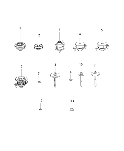 2021 Jeep Wrangler Body Hold Down Diagram