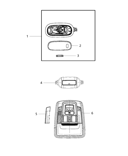 2020 Ram 5500 Lamps, Interior Diagram 3