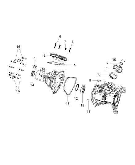 2017 Chrysler 200 Power Transfer Unit Service Parts Diagram