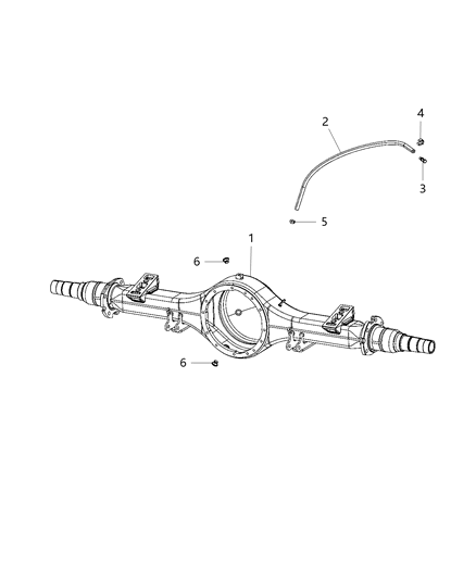 2020 Ram 5500 Axle Housing And Vent, Rear Diagram