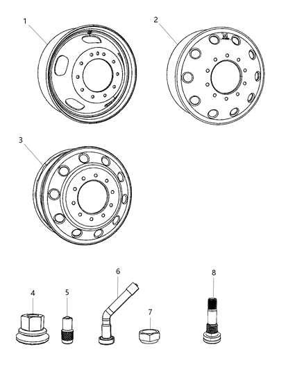 2020 Ram 5500 Wheels & Hardware Diagram