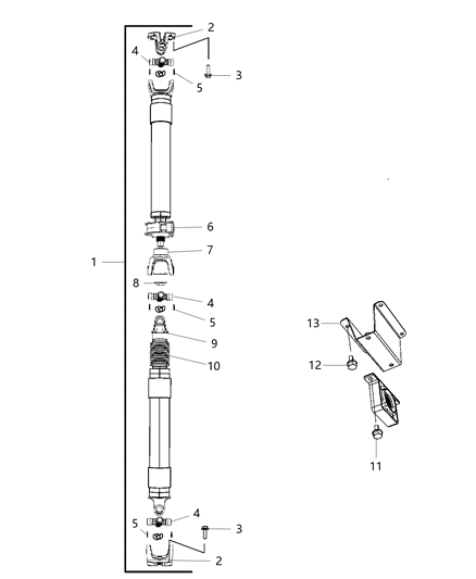 2020 Ram 5500 Drive Shaft, Rear Diagram 2