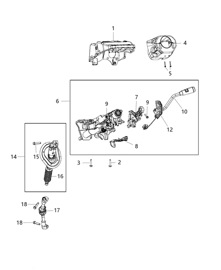 2018 Ram 3500 Gearshift Lever Diagram for 6GD791Z0AA