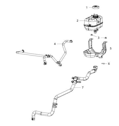 2021 Jeep Gladiator Coolant Recovery Bottle Diagram 1