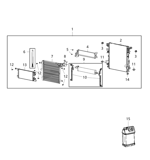 2020 Jeep Wrangler Cooler Diagram for 68430094AA