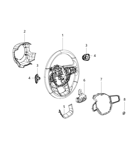 2020 Ram 5500 Steering Wheel Assembly Diagram