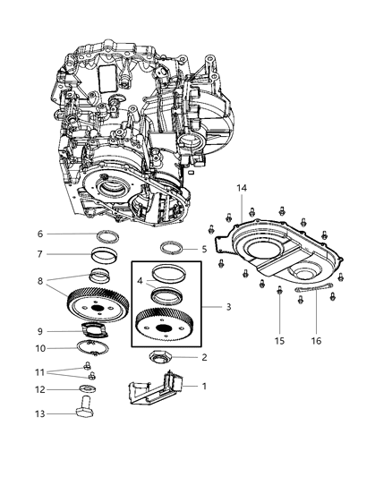 2020 Ram ProMaster 3500 Transfer & Output Gears Diagram