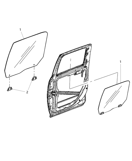 2019 Ram 4500 Glass, Rear Door Diagram