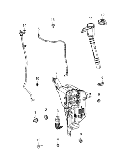 2021 Jeep Gladiator Sensors, Lamps & Windshield Washer Diagram 5