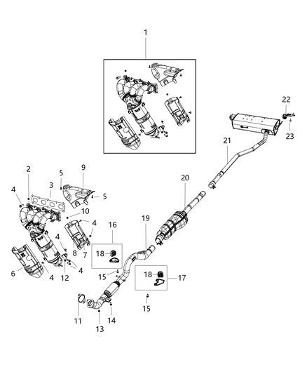 2018 Jeep Compass Nut Diagram for 1022510003
