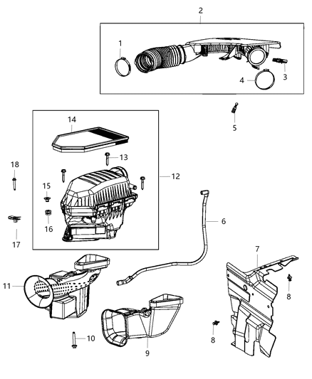 2020 Chrysler 300 Air Cleaner Diagram 1