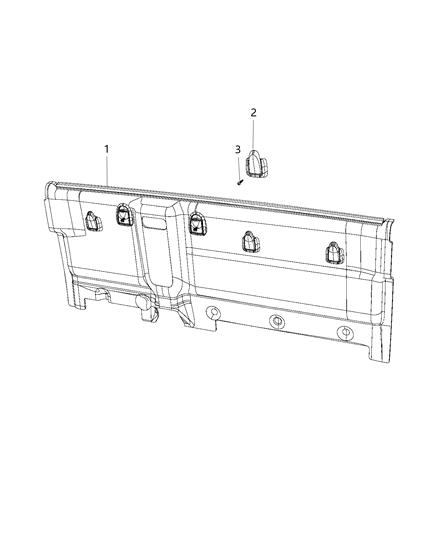 2020 Ram 5500 Rear Cab Trim Panel Diagram