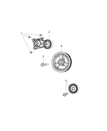 2018 Jeep Renegade Pulley & Related Parts Diagram 2