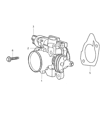 2002 Chrysler Voyager Throttle Body To Intake Gasket Diagram for 4300071AD