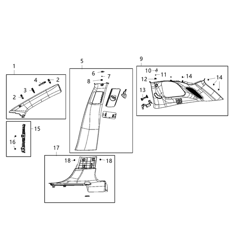 2021 Jeep Cherokee Cover-Screw Diagram for 6BV99DX9AC