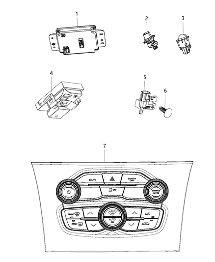 2017 Chrysler 300 A/C & Heater Controls Diagram