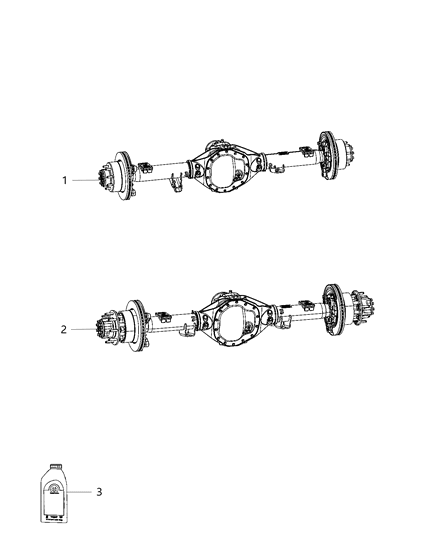 2019 Ram 3500 Axle Assembly, Rear Diagram