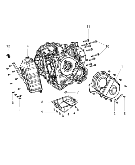 2020 Ram ProMaster 1500 Oil Pan, Cover And Related Parts Diagram