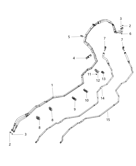 AUXILIARY A/C SUCTION & LIQ Diagram for 68542123AA