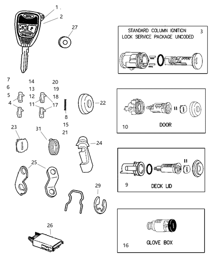 2005 Dodge Magnum Key-Blank Diagram for 5134937AA