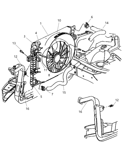 2004 Jeep Grand Cherokee Tube-Oil Cooler Diagram for 52079432AC