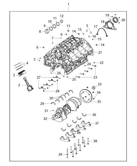 2019 Ram 3500 Cylinder Block And Hardware Diagram