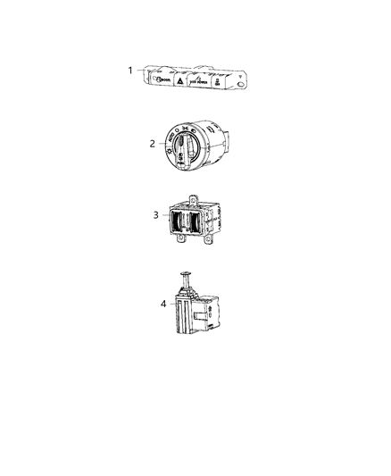 2020 Dodge Grand Caravan Switches - Instrument Panel Diagram 2