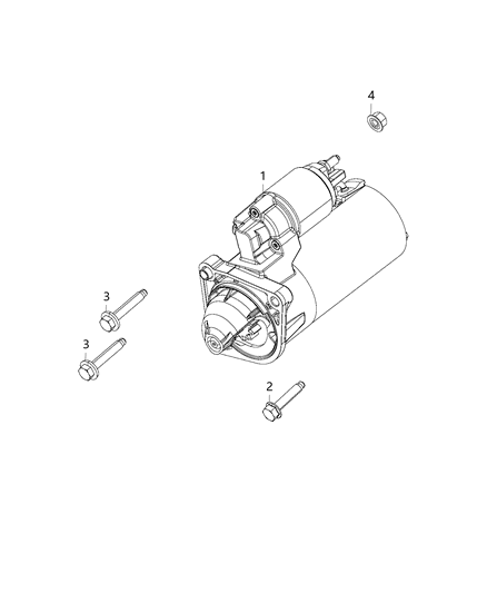 2019 Jeep Wrangler Starter & Related Parts Diagram 1