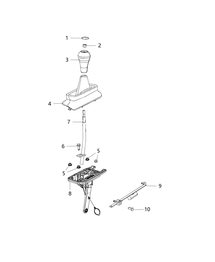 2019 Ram 3500 Gearshift Controls Diagram 1