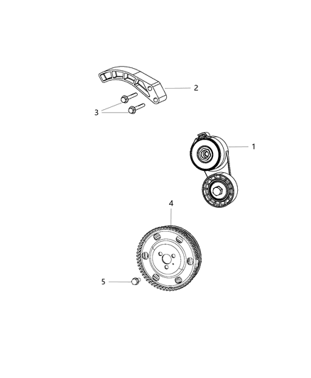 2018 Jeep Renegade Pulley & Related Parts Diagram 1