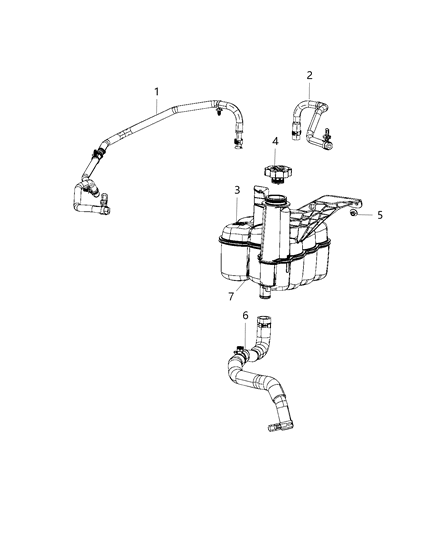 2020 Ram 3500 Coolant Recovery Bottle Diagram 2