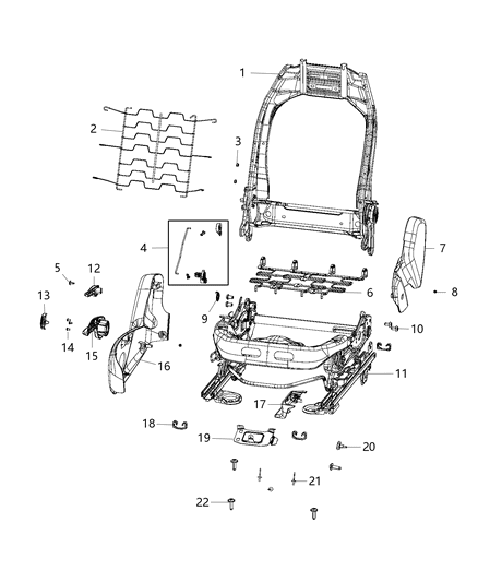 2018 Jeep Compass Shield-Front Seat Diagram for 6MN74DX9AA
