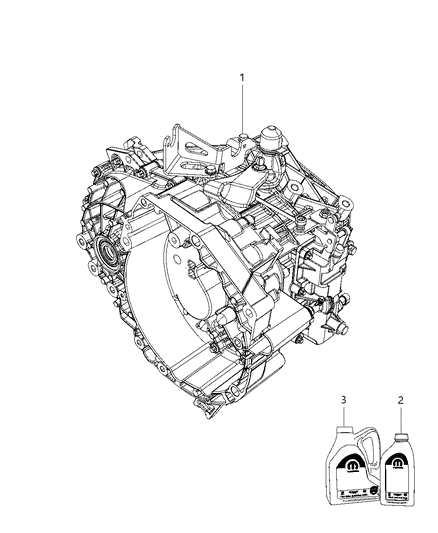 2016 Dodge Dart Transmission / Transaxle Assembly Diagram