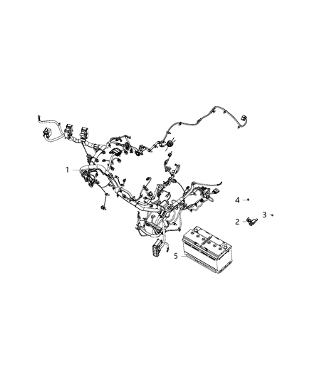 2018 Ram 1500 Wiring, Battery Diagram 1