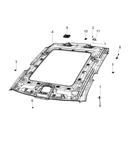 2020 Ram 1500 Cover-Screw Diagram for 7CE09TX7AA