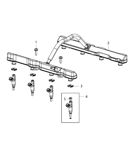 2020 Ram 5500 Fuel Rail & Injectors Diagram