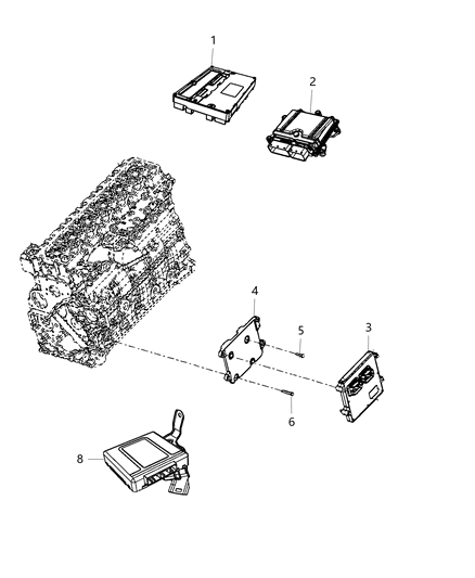 2017 Ram 3500 Modules, Engine Compartment Diagram 2