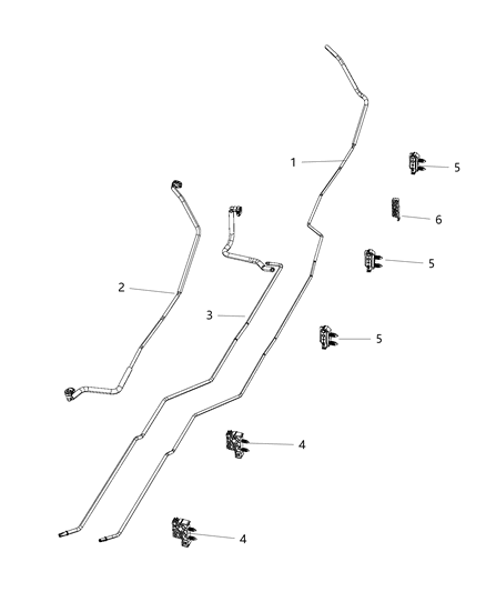 2019 Ram 3500 Fuel Lines/Tubes, Rear Diagram 5