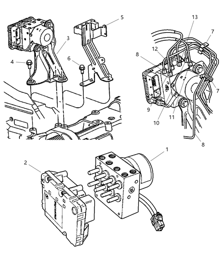 2001 Chrysler Voyager Anti-Lock Brake Control Diagram