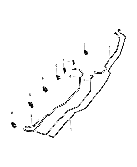 2019 Ram 3500 Fuel Lines/Tubes, Rear Diagram 4