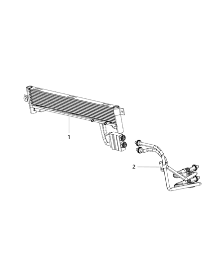 2017 Jeep Cherokee Transmission Cooler & Lines Diagram