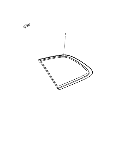 2016 Jeep Cherokee Glass, Quarter Diagram