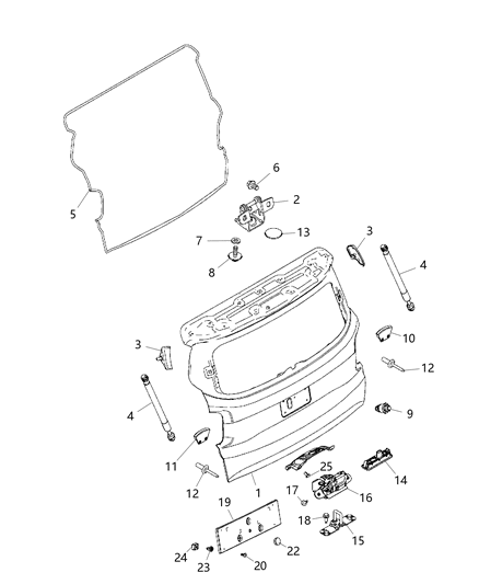 2019 Jeep Renegade Nut-Plastic Snap-In Diagram for 68277006AA