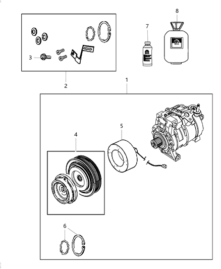 2018 Ram 3500 A/C Compressor Diagram