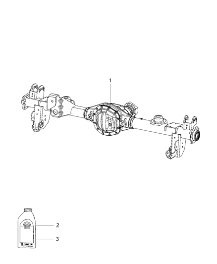 2020 Jeep Wrangler Axle-Service Rear Diagram for 68538631AA