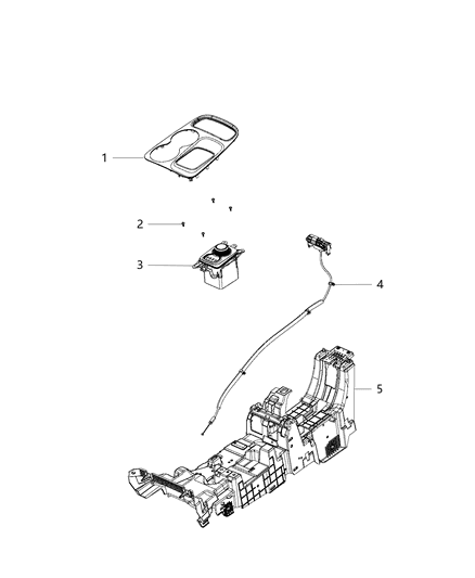 2017 Dodge Durango Gearshift Controls Diagram 1