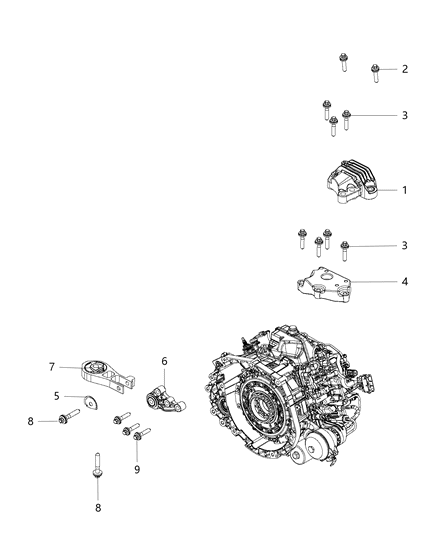 2018 Jeep Renegade Mounting Support Diagram 2